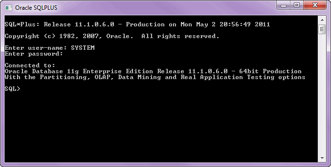 SQL*Plus Login SQL*Plus Login