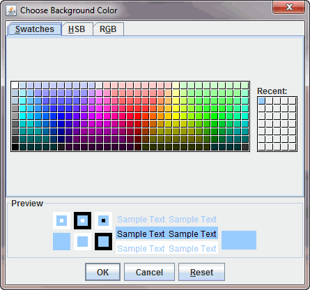 How to Create Color Chooser by Using JColorChooser