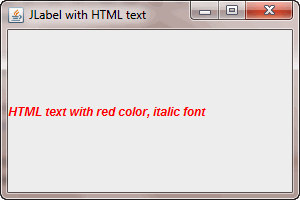JLabel with HTML Text