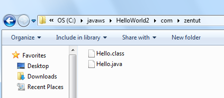 Java class file generated